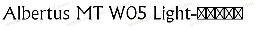 Albertus MT W05 Light字体转换